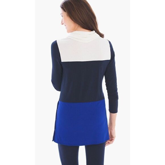 Chicos Zenergy Annie Colorblock Tunic size 3 or XL - Picture 3 of 13